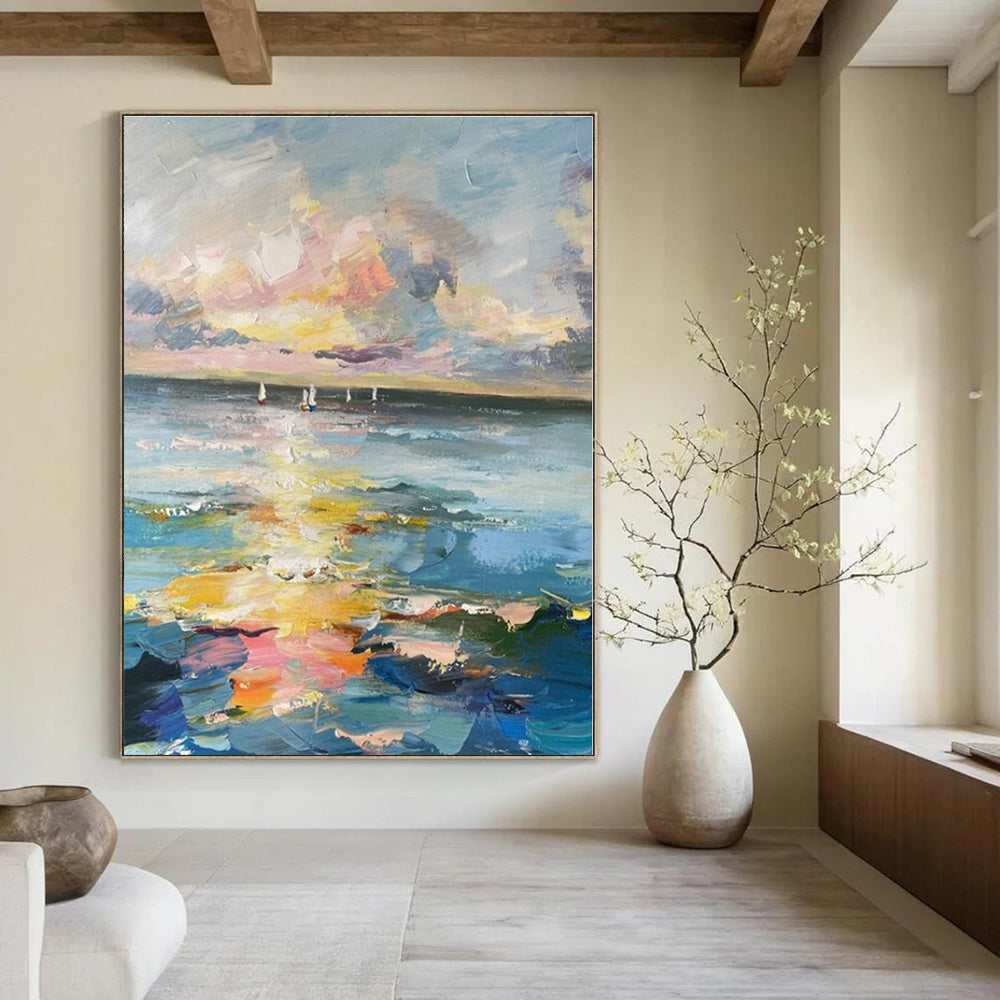 gold sea wall art